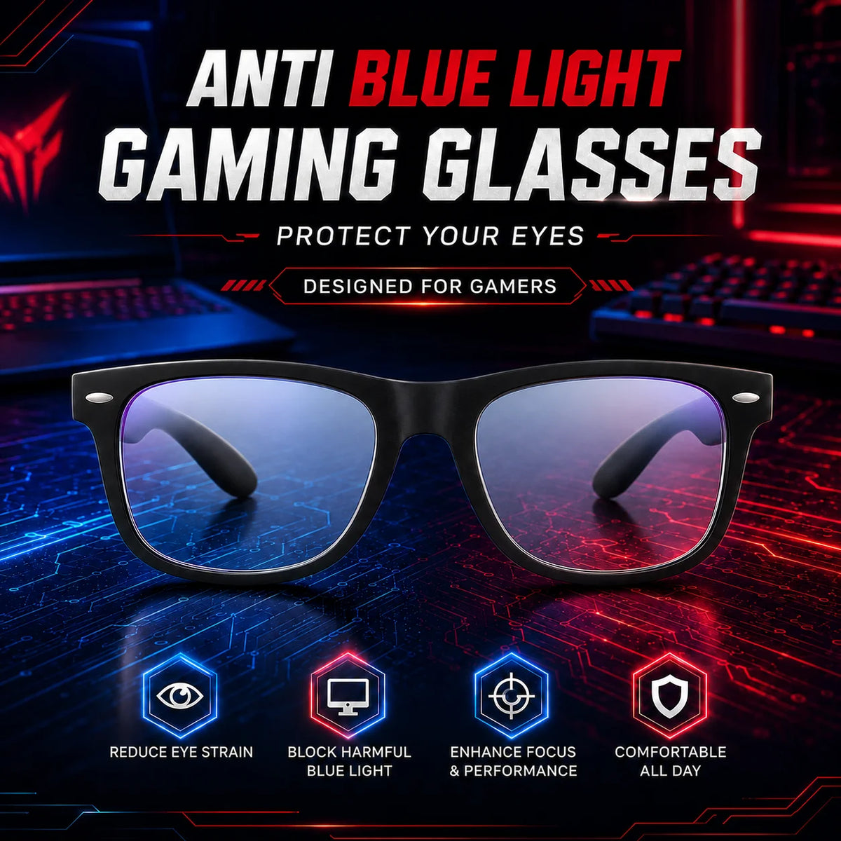 Anti-blue Light Gaming Glasses