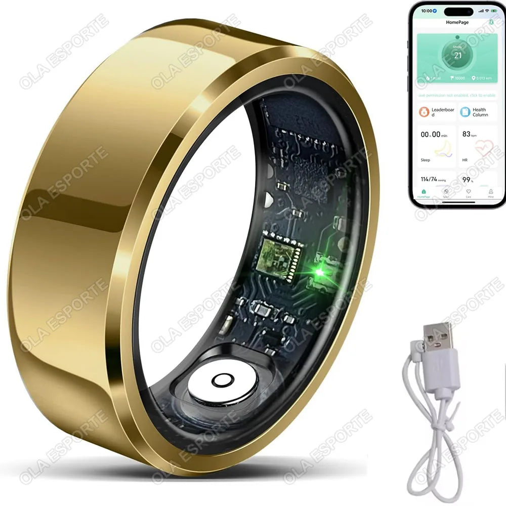 R10 Smart Ring With Charging Dock Box Men Women Health Sleep Heart