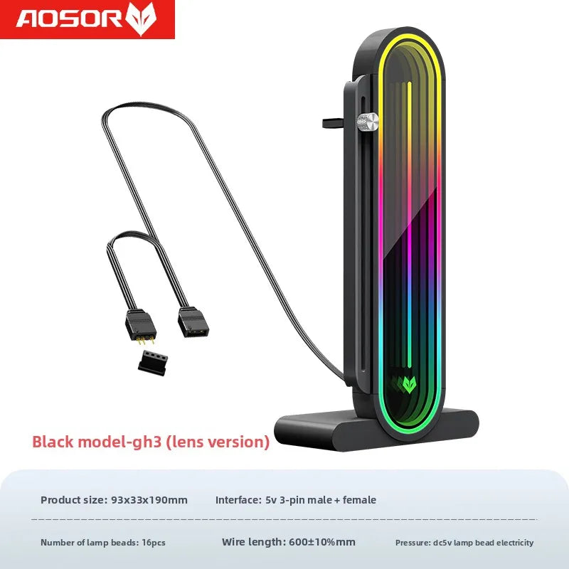 Coolmoon RGB GPU Stand Holder Vertical Aluminum Graphics Card Support