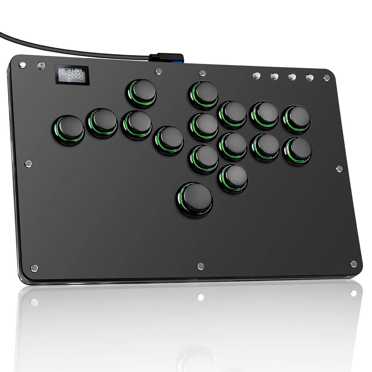 Black Rim Leverless Arcade Controller Hitbox Fightstick Stickless
