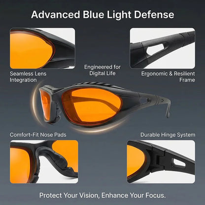 Red Lens，orange Lens 100% Blue Light Blocking Goggles Glasses Game