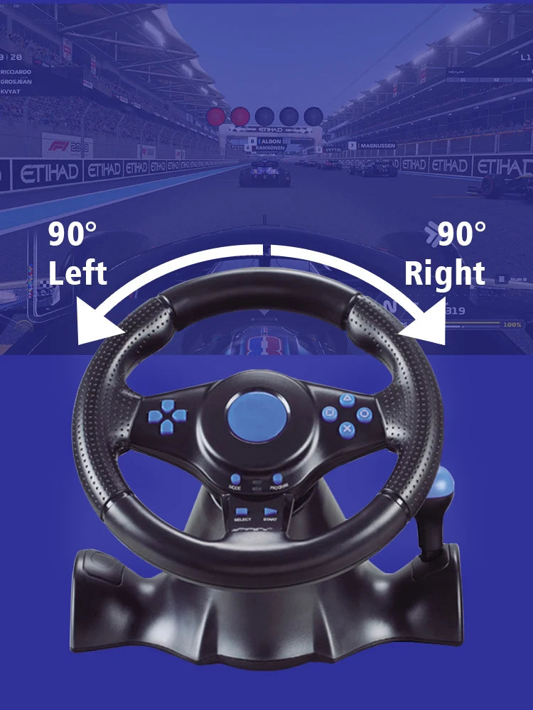 Racing Steering Wheel Vibration Controller 7 In 1 Game Simulation Raci