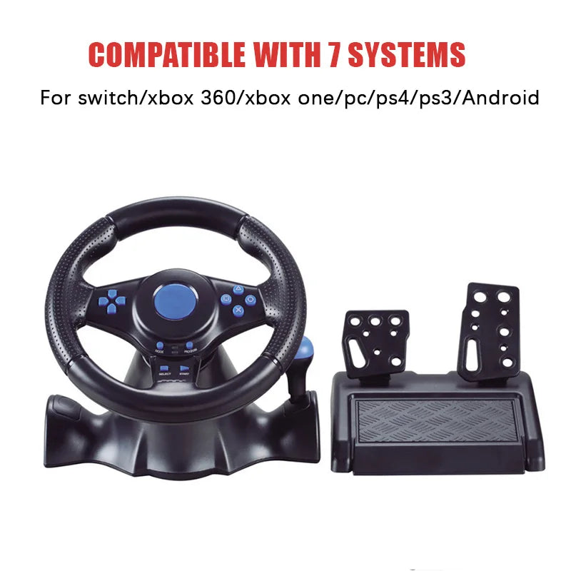Racing Steering Wheel Vibration Controller 7 In 1 Game Simulation Raci