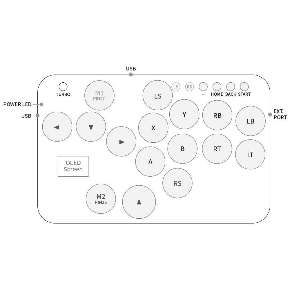 Arcade Hitbox Controller Fight Stick PC Joystick Hitbox Controller