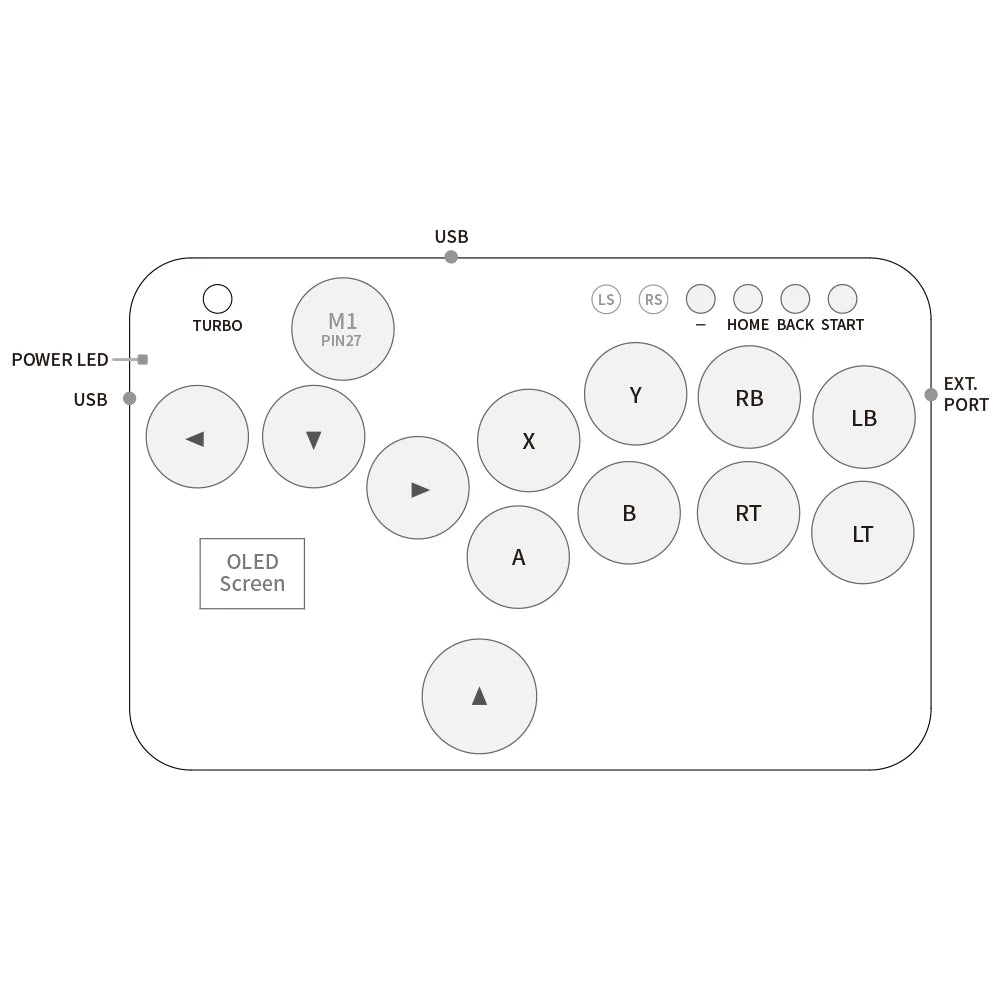 Arcade Hitbox Controller Fight Stick PC Joystick Hitbox Controller