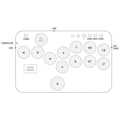 Arcade Hitbox Controller Fight Stick PC Joystick Hitbox Controller