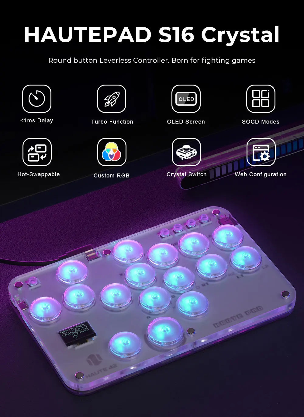 Arcade Hitbox Controller Fight Stick PC Joystick Hitbox Controller