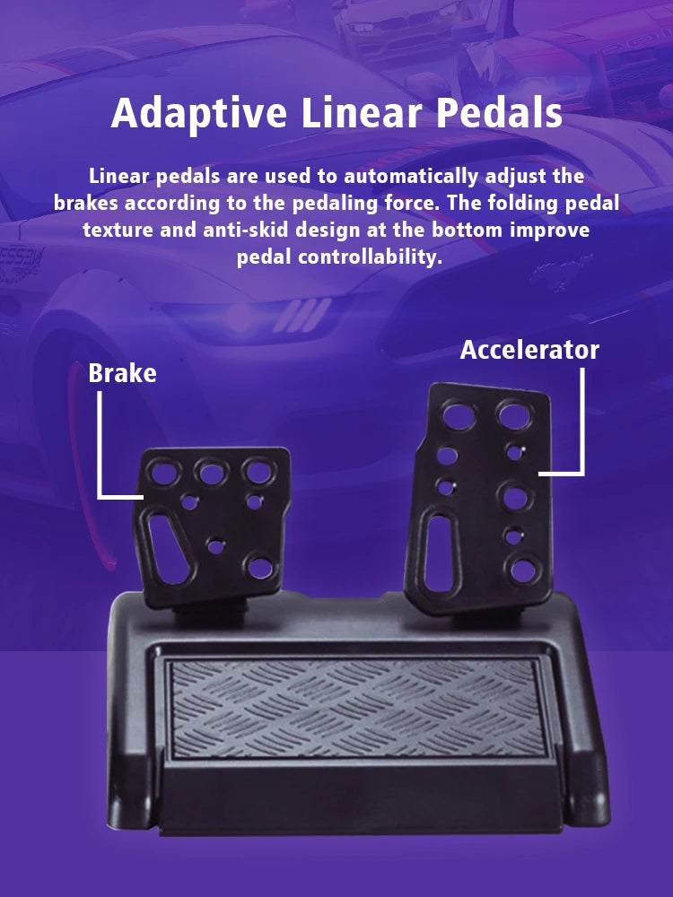 Racing Steering Wheel Vibration Controller 7 In 1 Game Simulation Raci