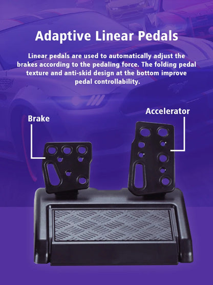 Racing Steering Wheel Vibration Controller 7 In 1 Game Simulation Raci