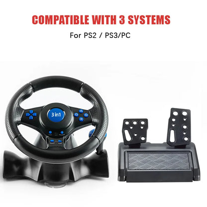 Racing Steering Wheel Vibration Controller 7 In 1 Game Simulation Raci