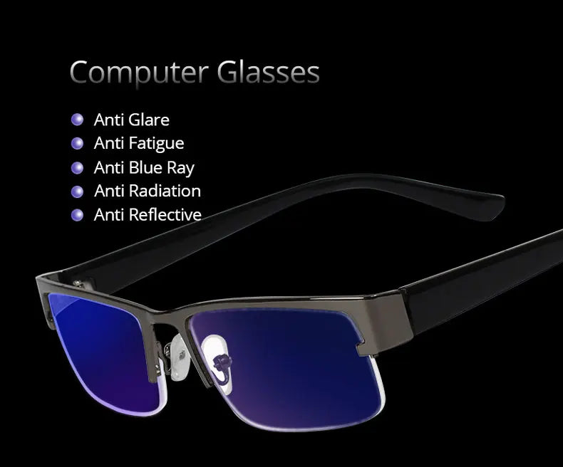 Men's Computer Glasses Transparent Gaming Eyeglasses Blue Light