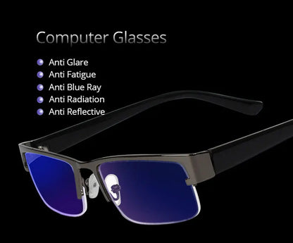 Men's Computer Glasses Transparent Gaming Eyeglasses Blue Light