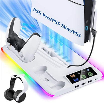 For Console Slim/console Stand Cooling Holder & Controller Charging