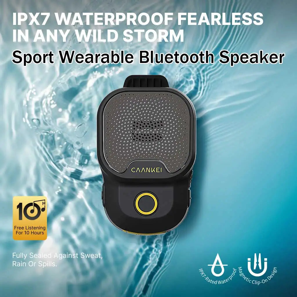 Wearable Bluetooth Speaker IPX7 Waterproof Portable Speakers Outdoor