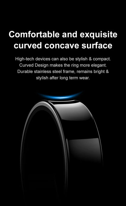 R09 Smart Ring Men Women With Charging Case,heart Rate Blood