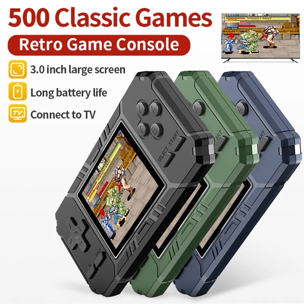 Retro Portable Mini Handheld Game Console 8-bit 3.0 Inch Color Screen