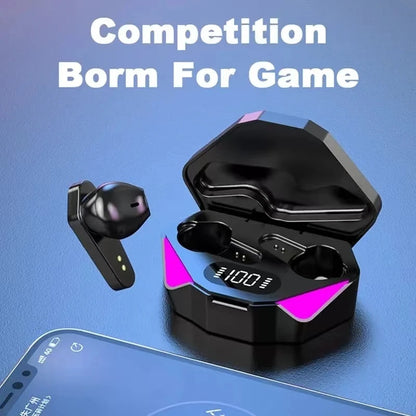 TWS Wireless Bluetooth Headset LED Display Gamer Earbuds With Mic