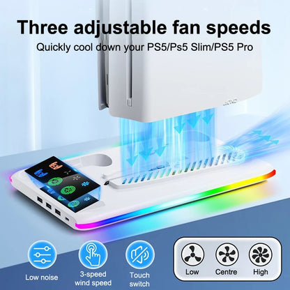 For Console Slim/console Stand Cooling Holder & Controller Charging