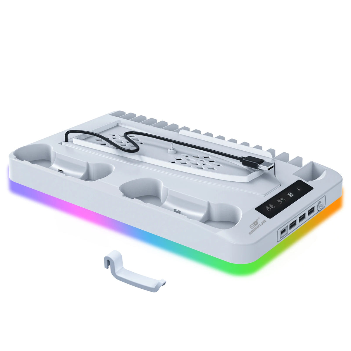 RGB Cooling Stand For Console Slim Console Gamepad Charging Base