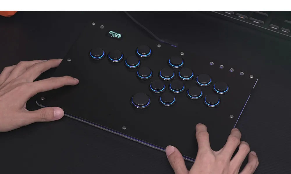 Black Rim Leverless Arcade Controller Hitbox Fightstick Stickless