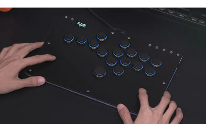 Black Rim Leverless Arcade Controller Hitbox Fightstick Stickless