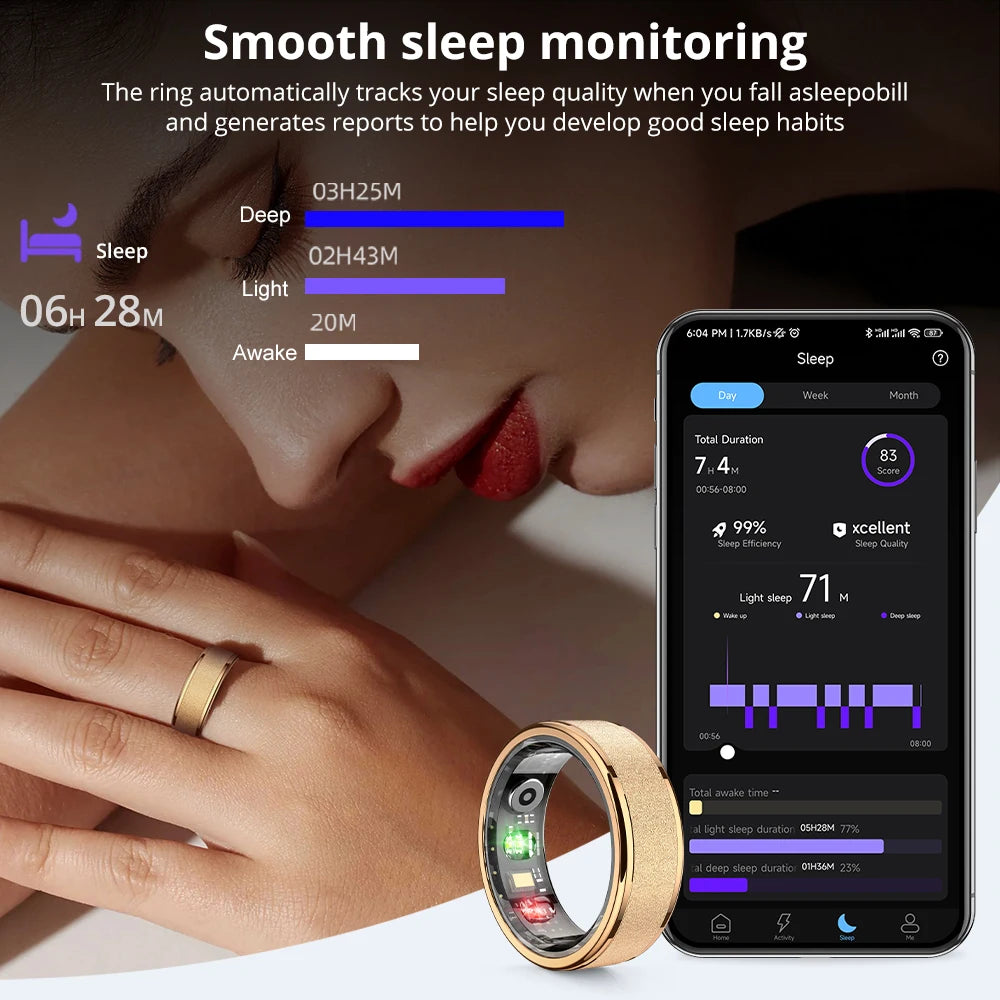 COLMI R10 Smart Ring With Charging Case For Men Women Health And
