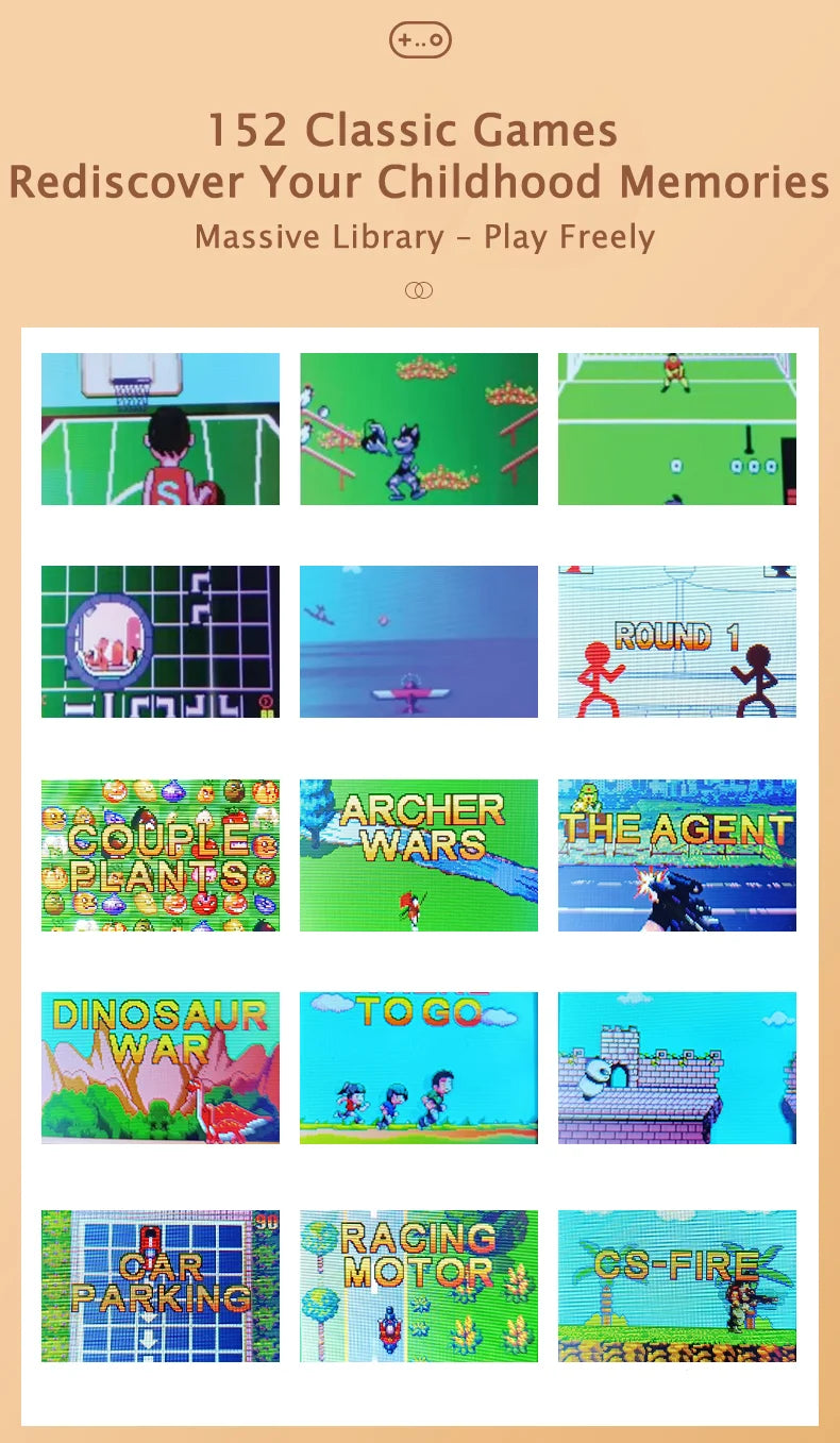 Retro Mini 8-bit Arcade Handheld Game Console With Joystick 1.8 Inch