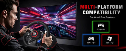 Racing Wheel For Console/console/pc,game Steering 11 Inch Leather