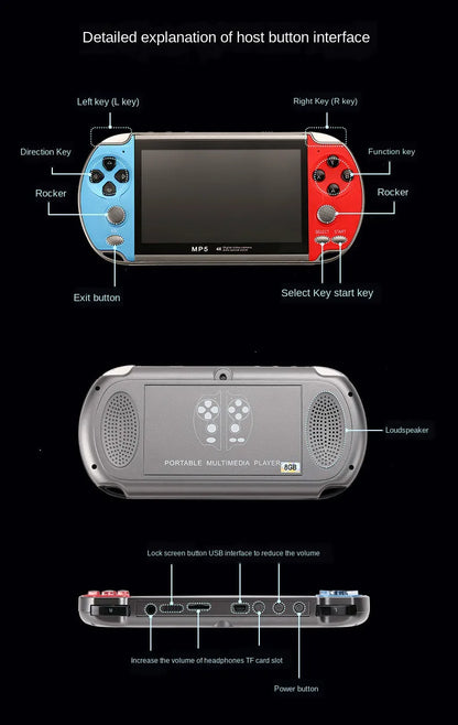 Gaming Portable Handheld Retro Video Game Console Player Portatil