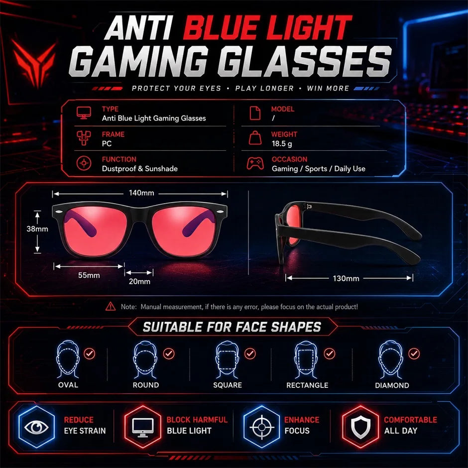 Anti-blue Light Gaming Glasses