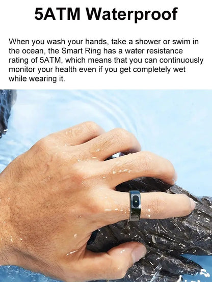 R08 Smart Ring For Men Women Touch Control Function Health Monitor