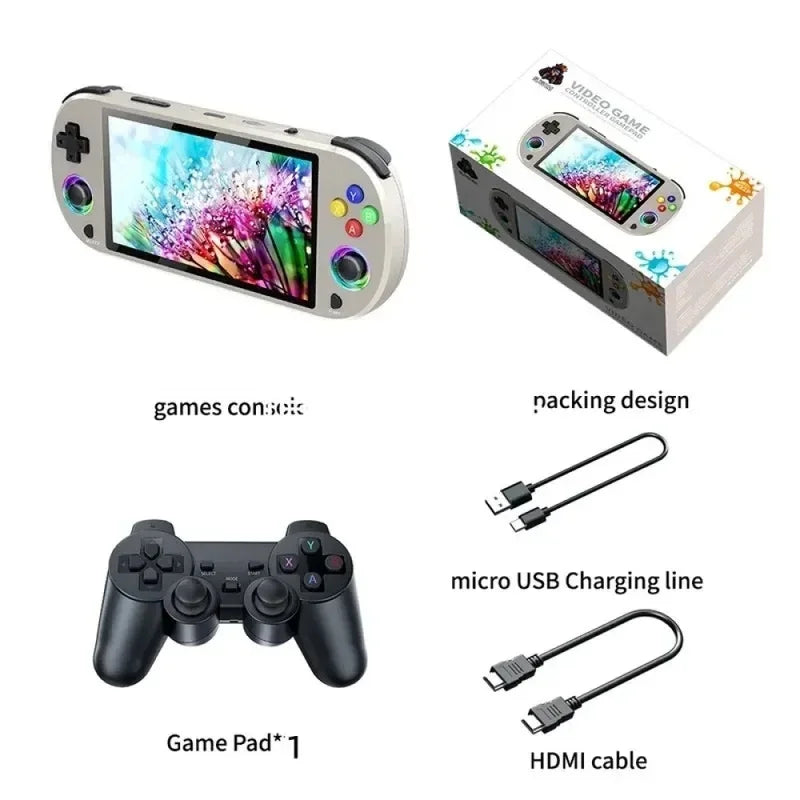 Retro Handheld Game Console 3.5 Inch HD Screen Dual Joystick Portable