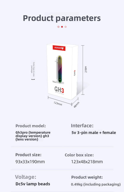 Coolmoon RGB GPU Stand Holder Vertical Aluminum Graphics Card Support