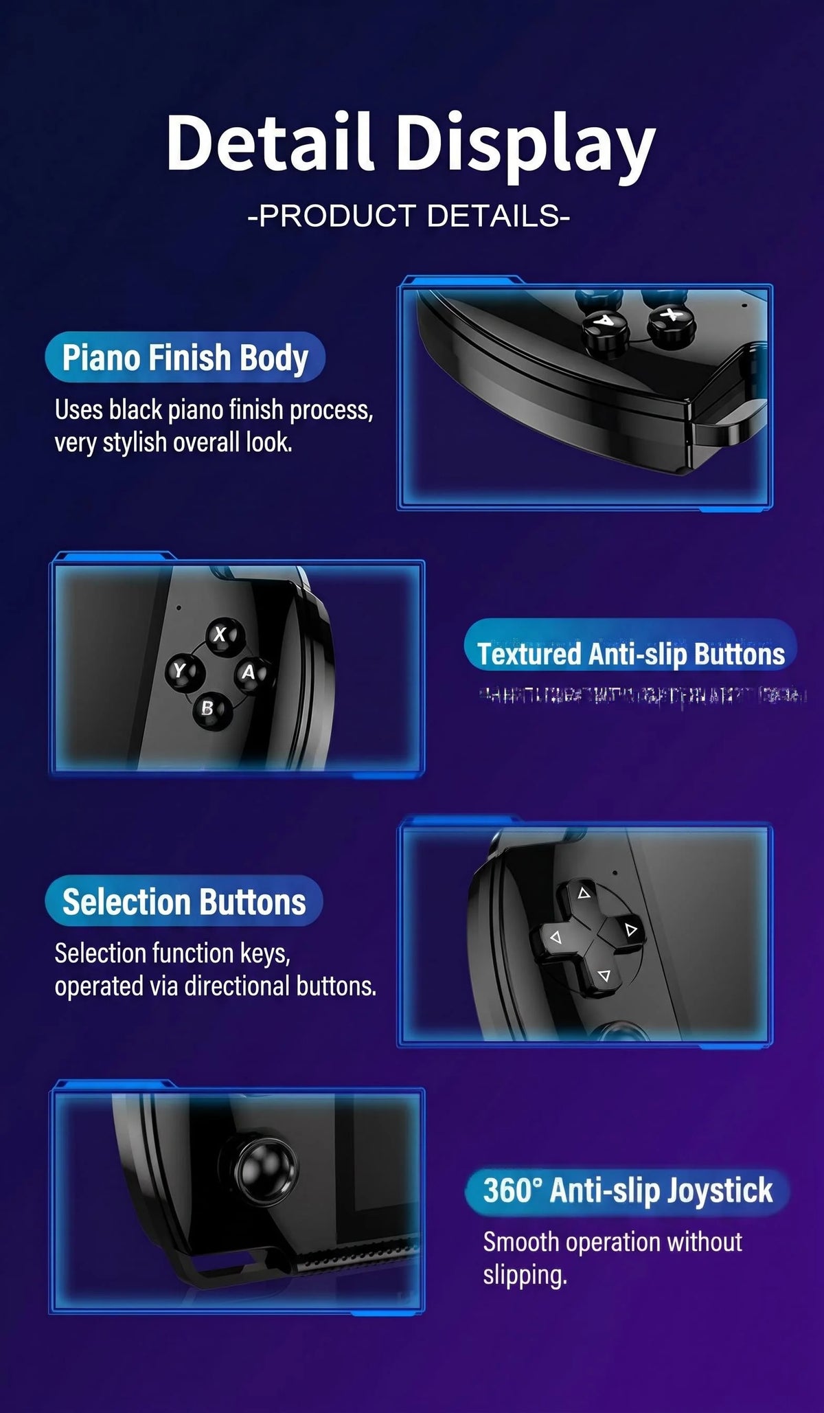 Retro Handheld Game Console 4.5 Inch IPS Screen Linux System Portable