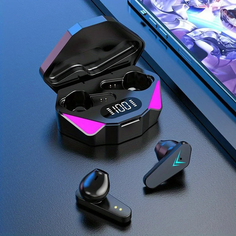 TWS Wireless Bluetooth Headset LED Display Gamer Earbuds With Mic