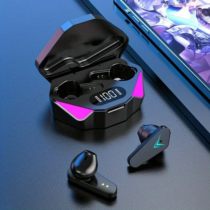 TWS Wireless Bluetooth Headset LED Display Gamer Earbuds With Mic