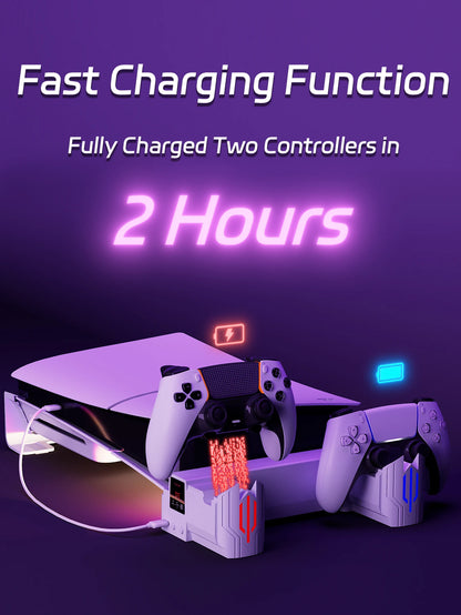 Horizontal Cooling Stand With Controller Charger RGB Light Adjustable