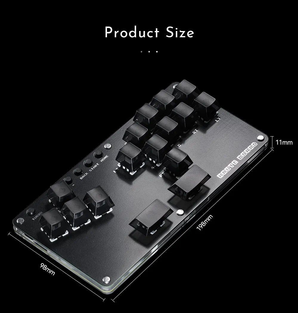 Cosmox Mini Stickless Arcade Controller Fightstick Hitbox For PC