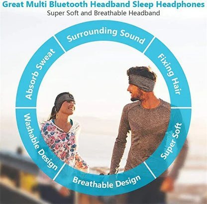 Wireless Bluetooth Headband Earphones Sports Headphones Elastic