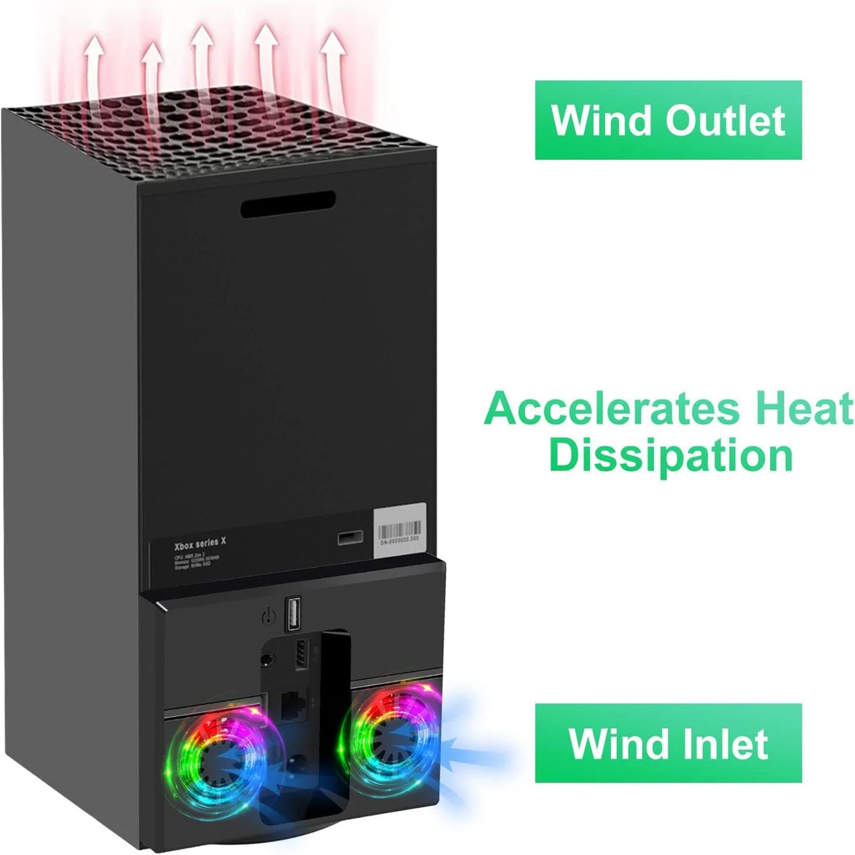 Cooling Fan For Console Series X Game Console Accessories Colorful