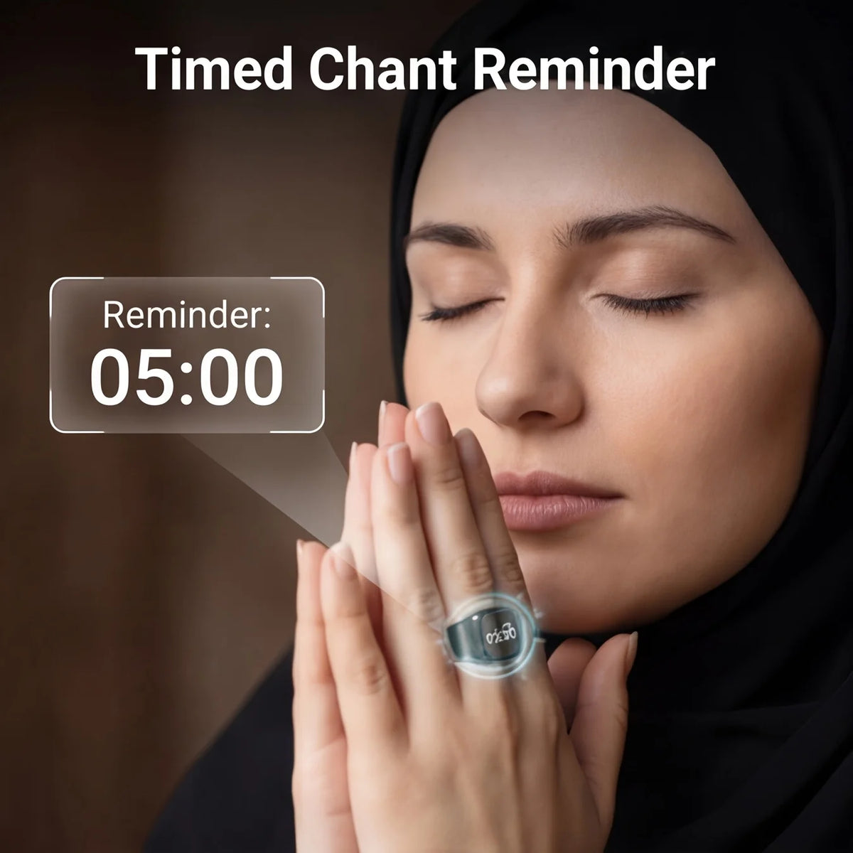 Newest Ring Smart Prayer Ring Prayer Reminder Tasbih Counter Time