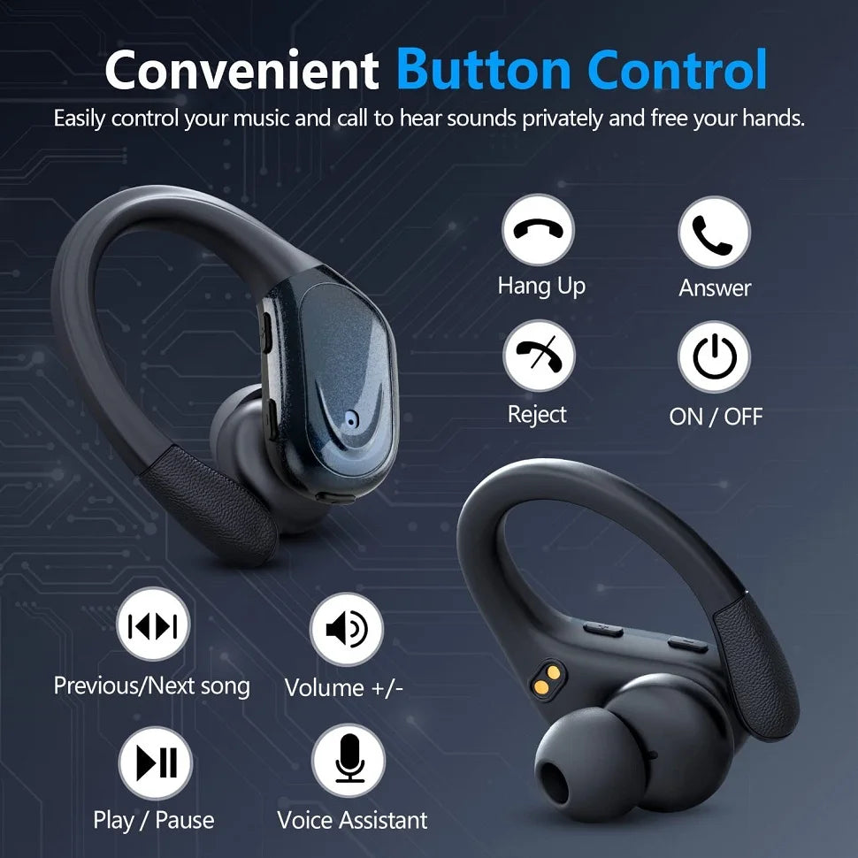Bluetooth 5.3 Earphones True Wireless Headphones With Mic Button