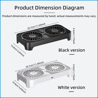 Router Cooling Stand Dual Fan USB Powered Silent Heat Dissipation