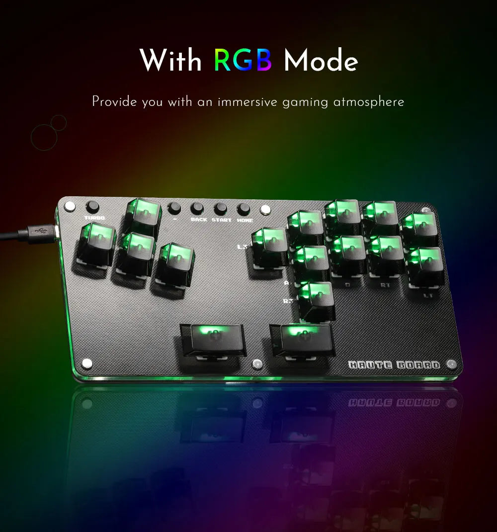 Cosmox Mini Stickless Arcade Controller Fightstick Hitbox For PC