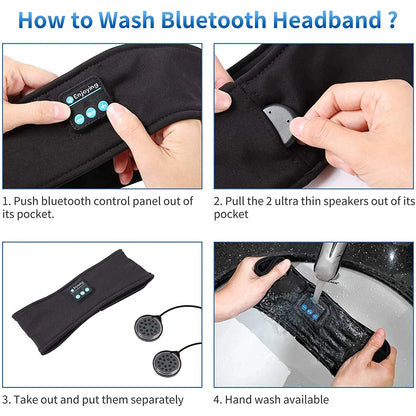 Huaweishi Bluetooth 5.4 Earphones Sports Sleeping Headband Elastic