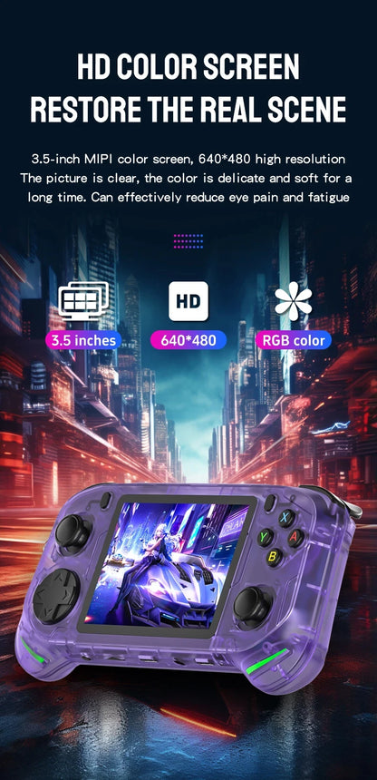 RX6H Retro Handheld Game Console Linux System 3.5 Inch IPS Screen