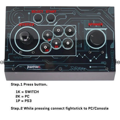 R9 Hitbox Style Arcade Fight Stick Joystick Raspberry Pico Board With