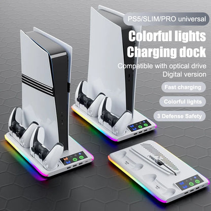 For Console Slim/console Stand Cooling Holder & Controller Charging