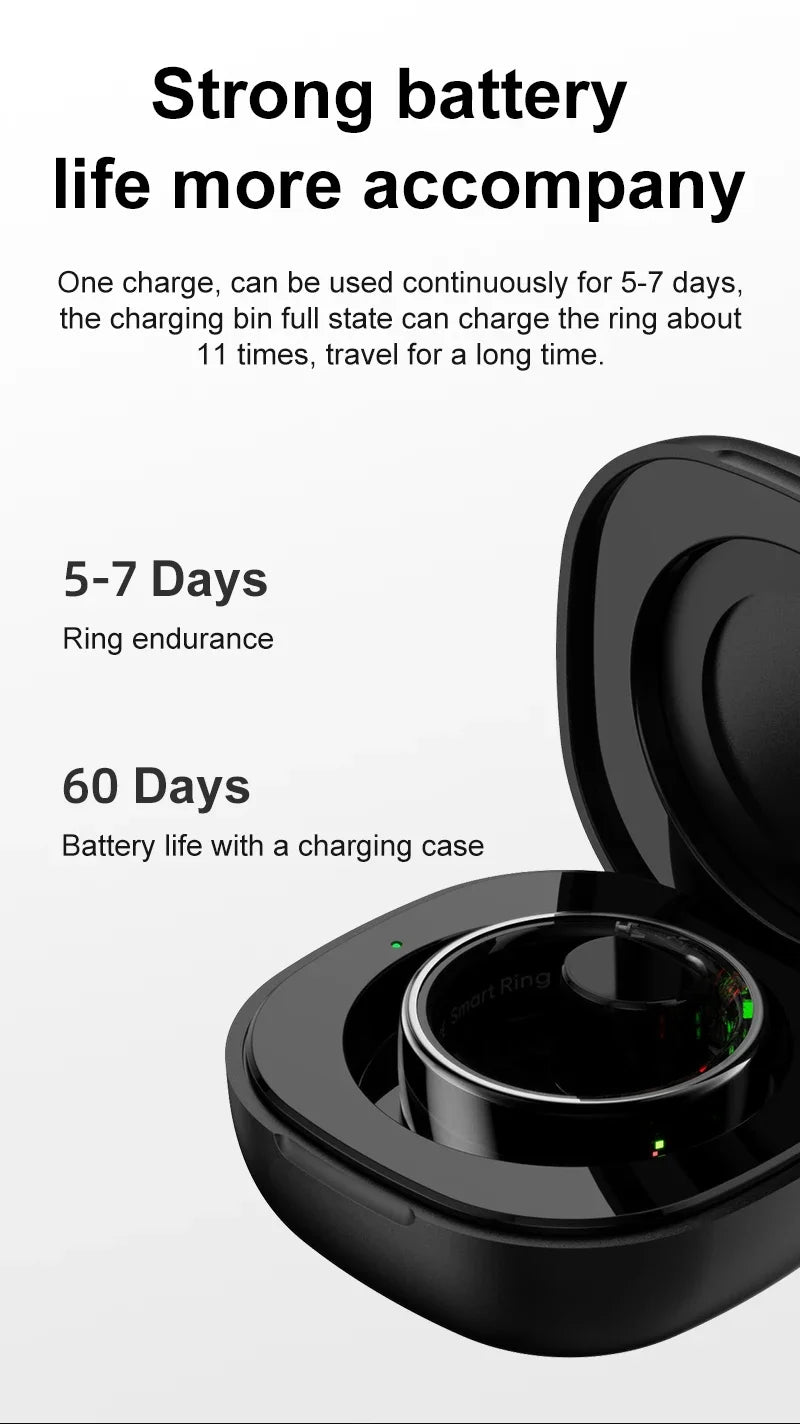 R08 Smart Ring For Men Women Touch Control Function Health Monitor