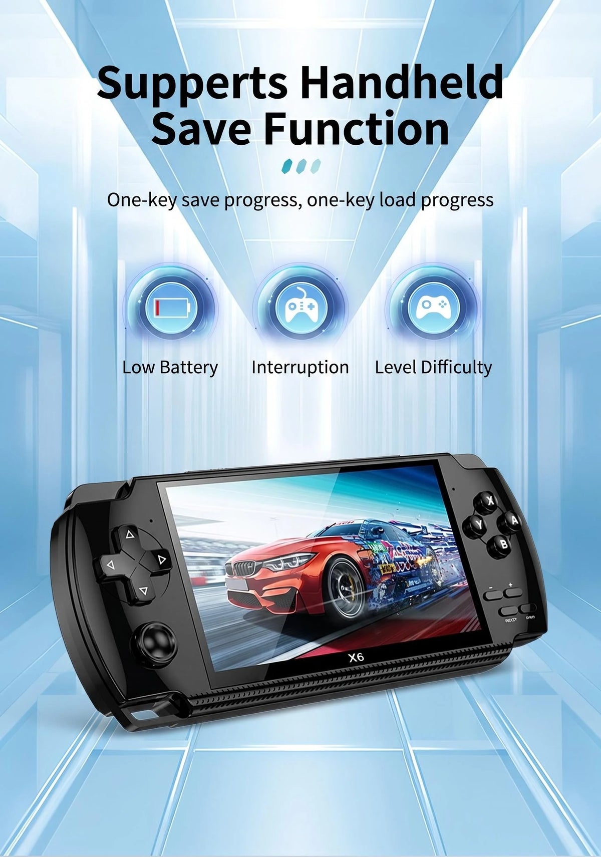 Retro Handheld Game Console 4.5 Inch IPS Screen Linux System Portable